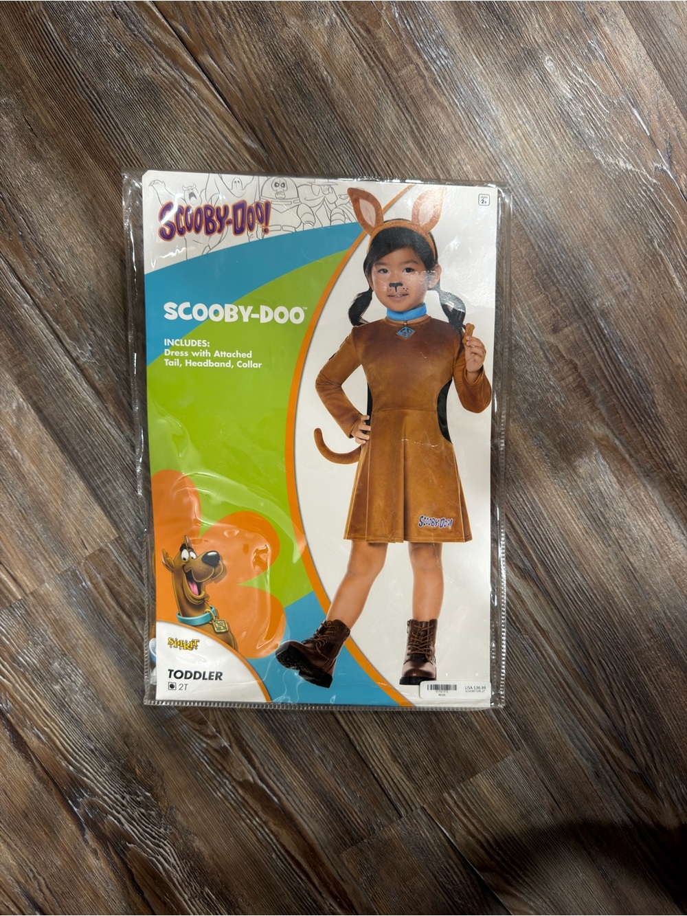 Toddler Brown Scooby Costume Dress with Headband and Tail